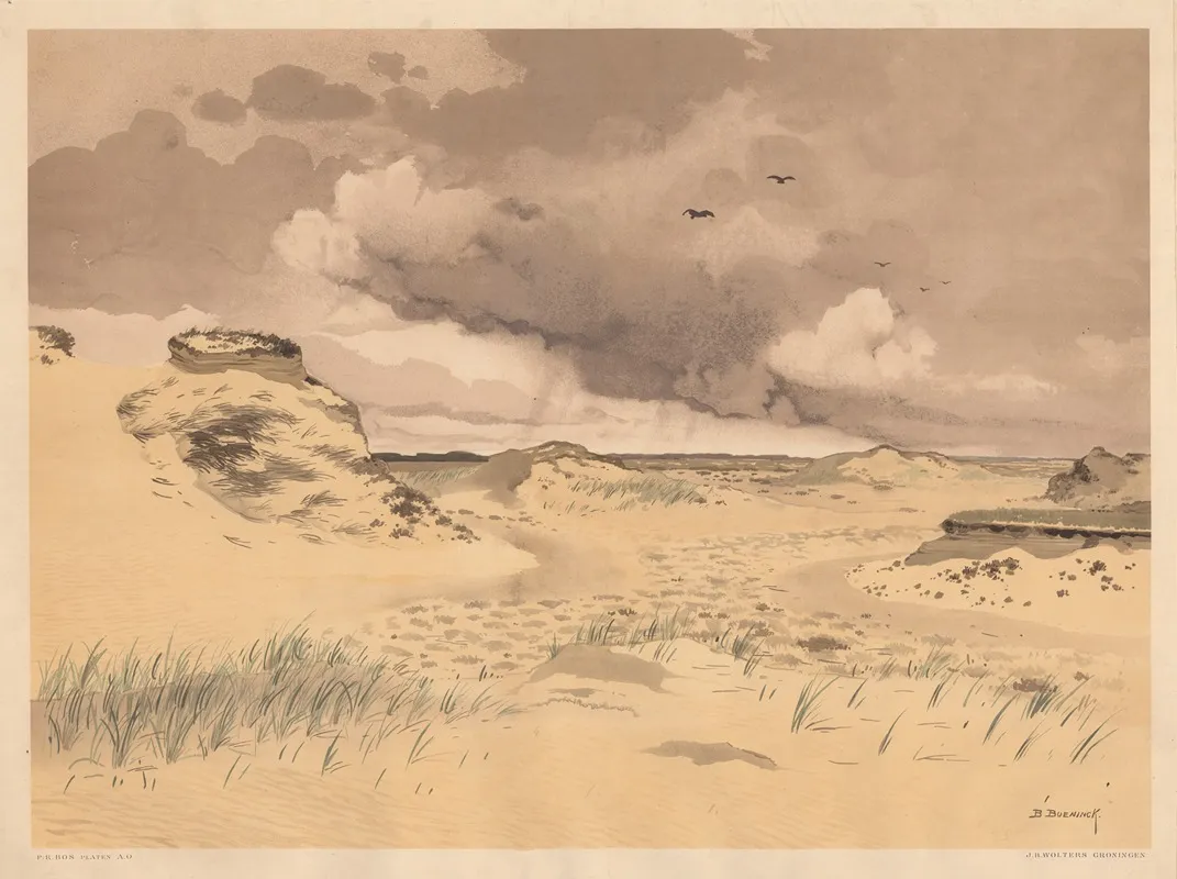 Sand Dunes At Veluwe Wall Art by Bernardus Bueninck - High-Resolution Digital Print