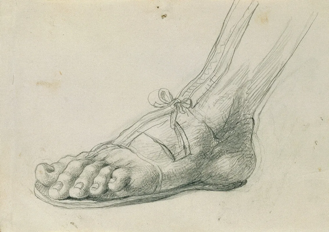 Sandalenstudie Zu Rudiger Und Angelika Wall Art by Johann Peter Krafft - High-Resolution Digital Print