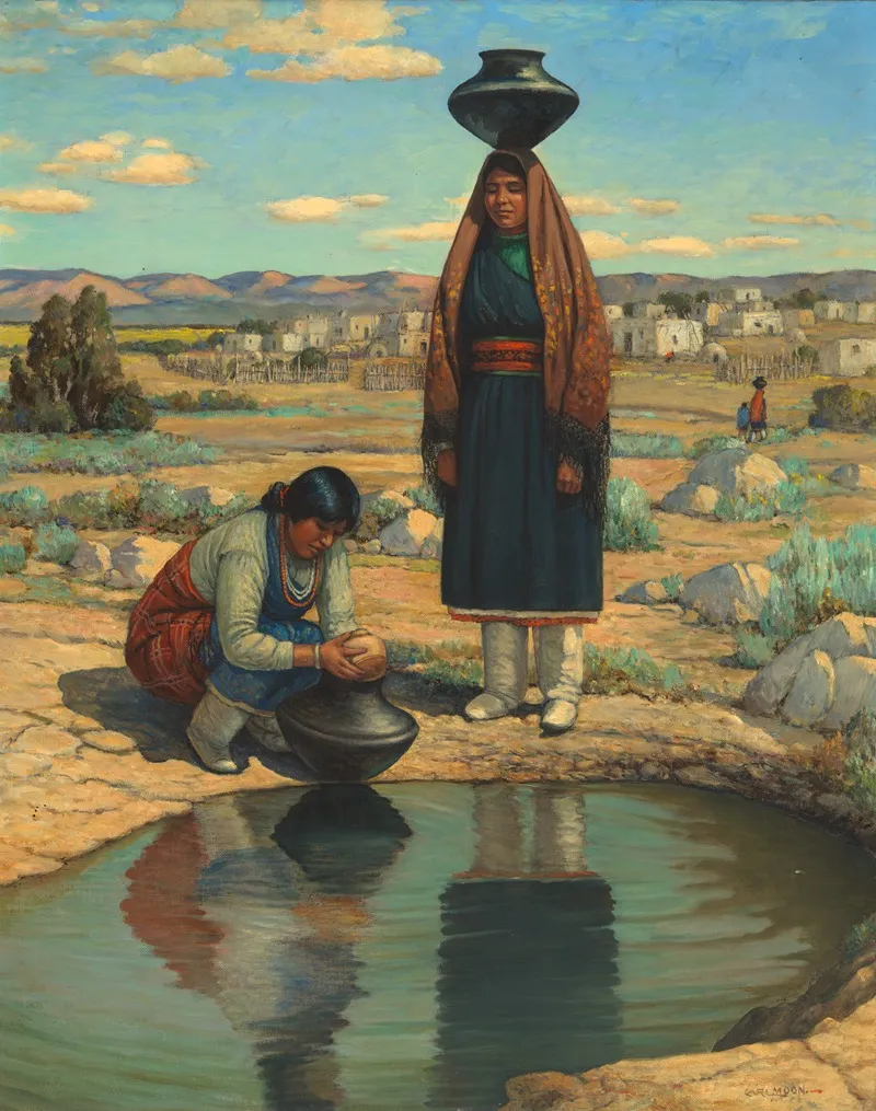 Santa Clara Women Wall Art by Carl Moon - High-Resolution Digital Print