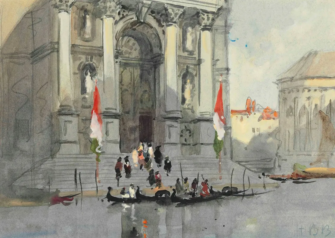 Santa Maria Della Salute Venice 4 Wall Art by Hercules Brabazon Brabazon - High-Resolution Digital Print