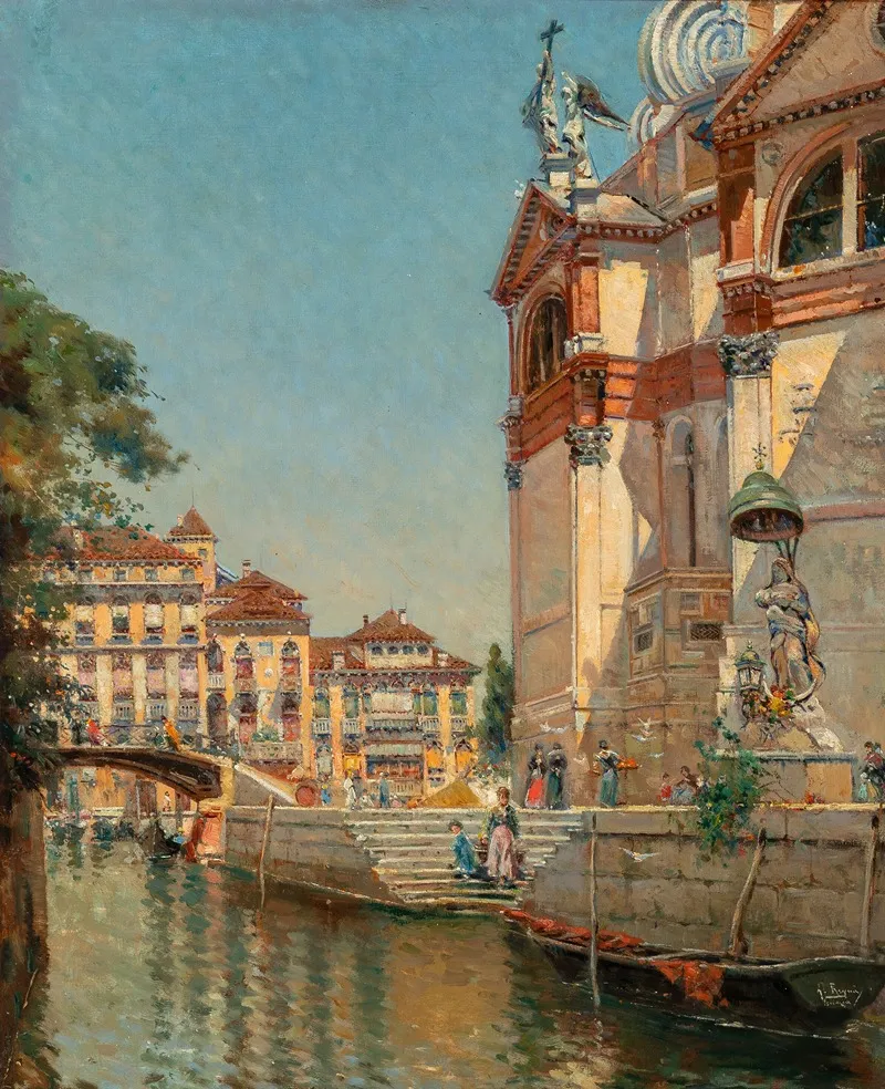 Santa Maria Della Salute Venice Seen From The Side