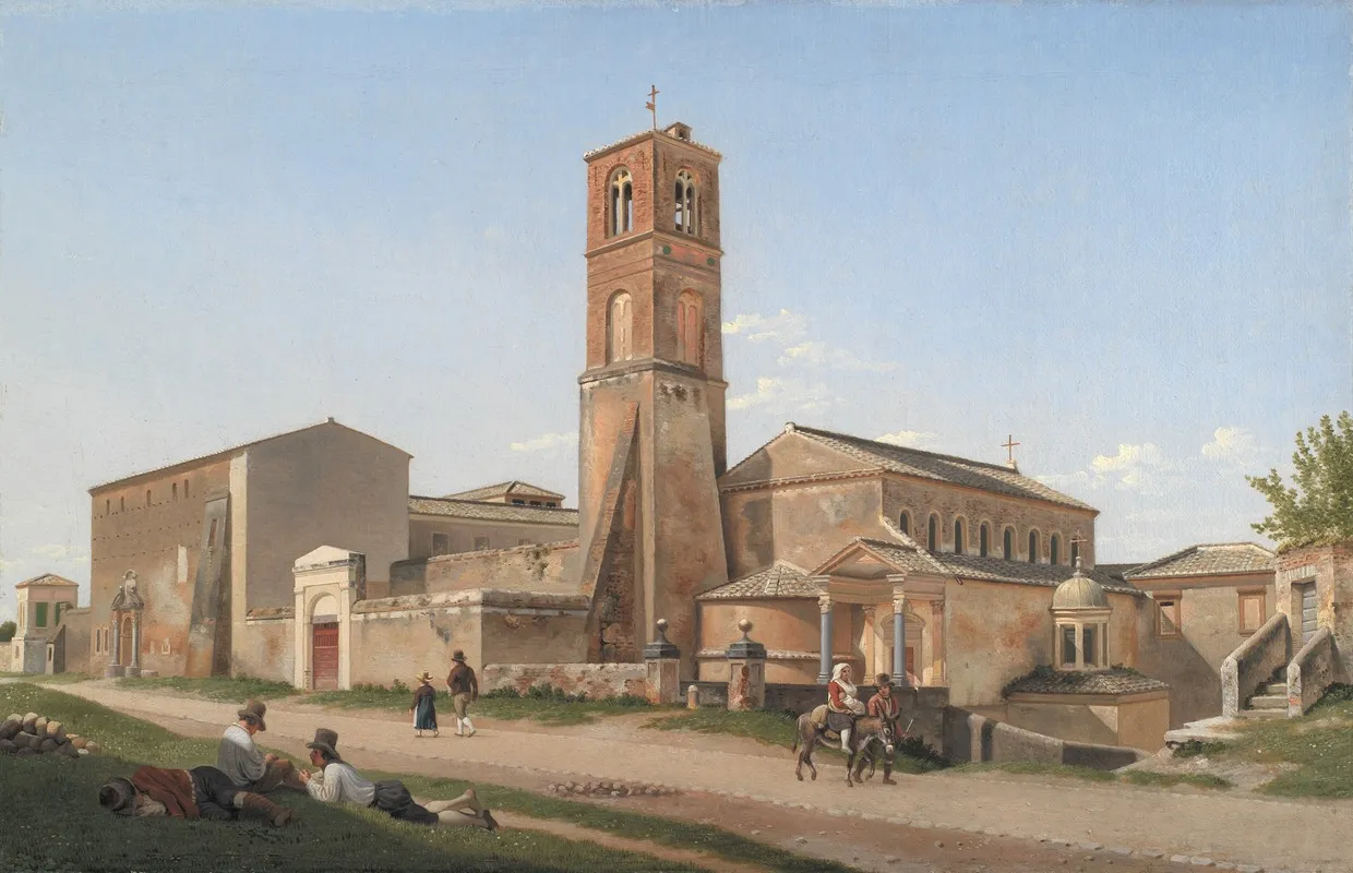 Santagnese Fuori Le Mura Rome Wall Art by Christoffer Wilhelm Eckersberg - High-Resolution Digital Print