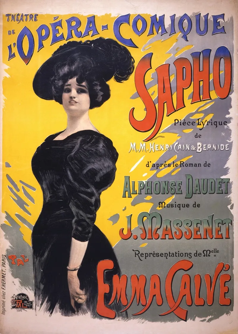 Sapho Theatre De Lopera Comique Wall Art by Pal (Jean de Paleologue) - High-Resolution Digital Print