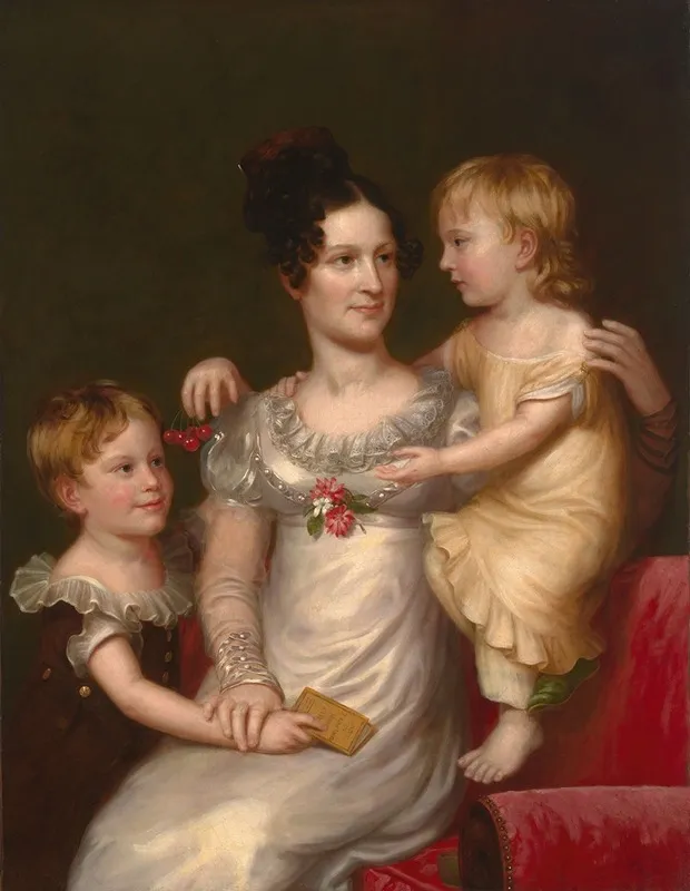 Sarah Weston Seaton With Her Children Augustine And Julia
