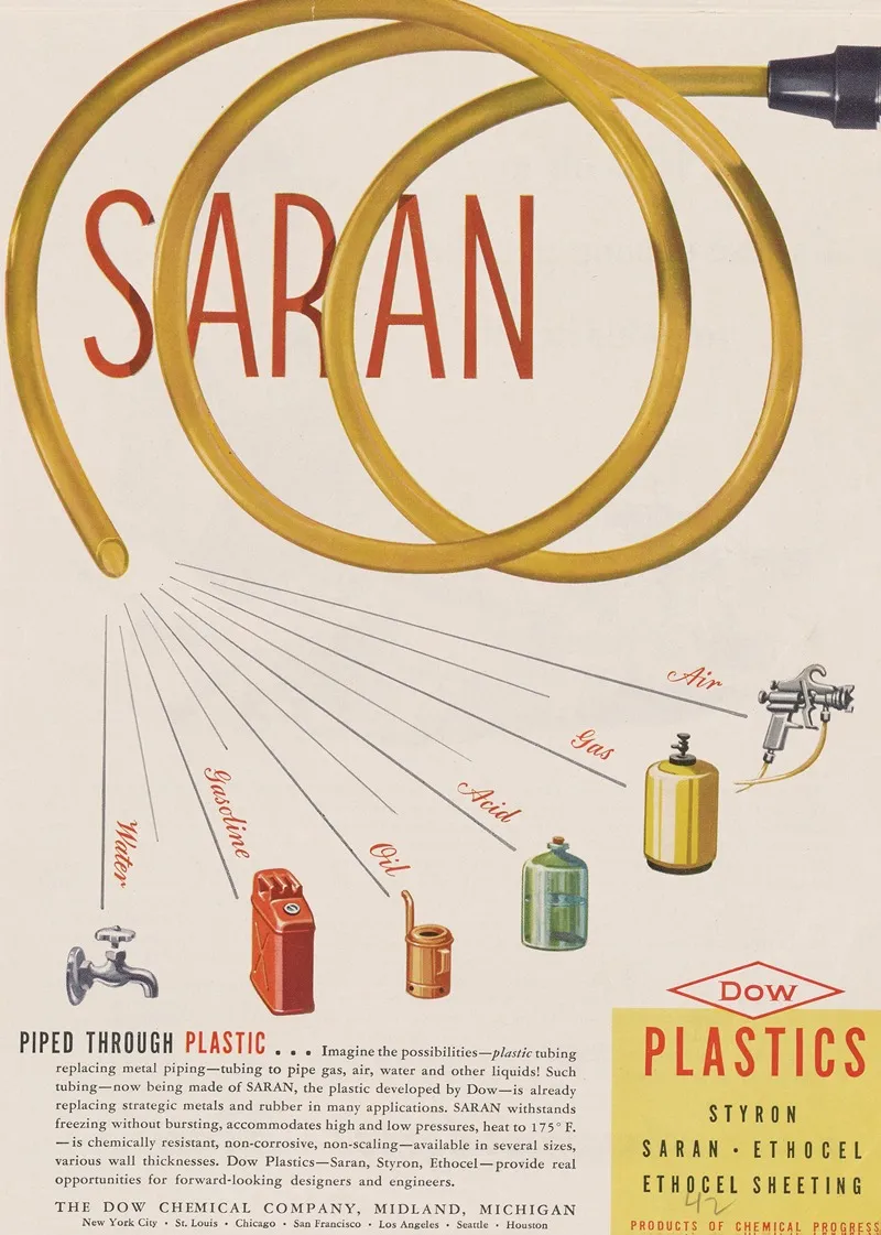 Saran Piped Through Plastic 2