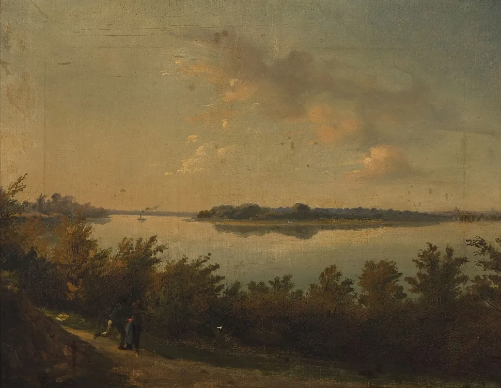 Saska Kepa Landscape At Sunset Wall Art by Jan Feliks Piwarski - High-Resolution Digital Print
