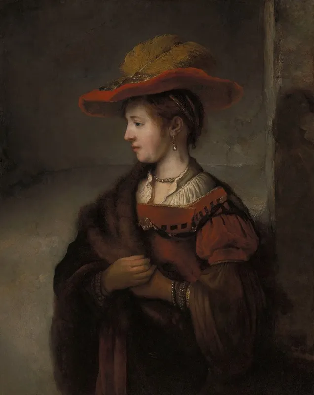 Saskia Van Uylenburgh The Artist Rembrandts Wife Wall Art by Abraham Van Dijck - High-Resolution Digital Print
