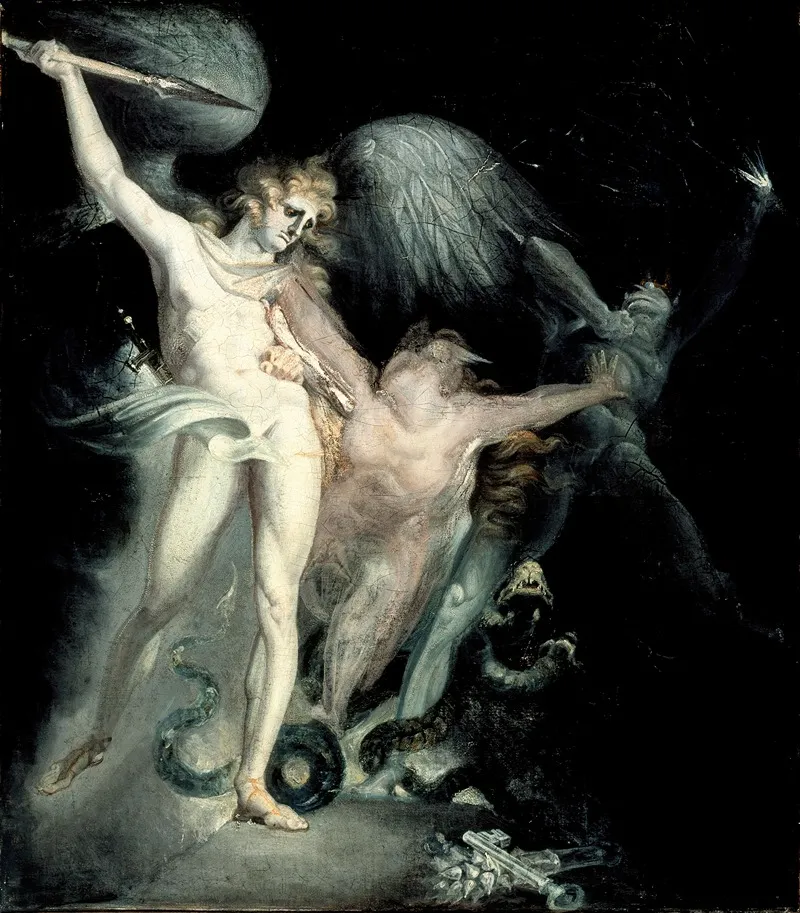 Satan And Death With Sin Intervening