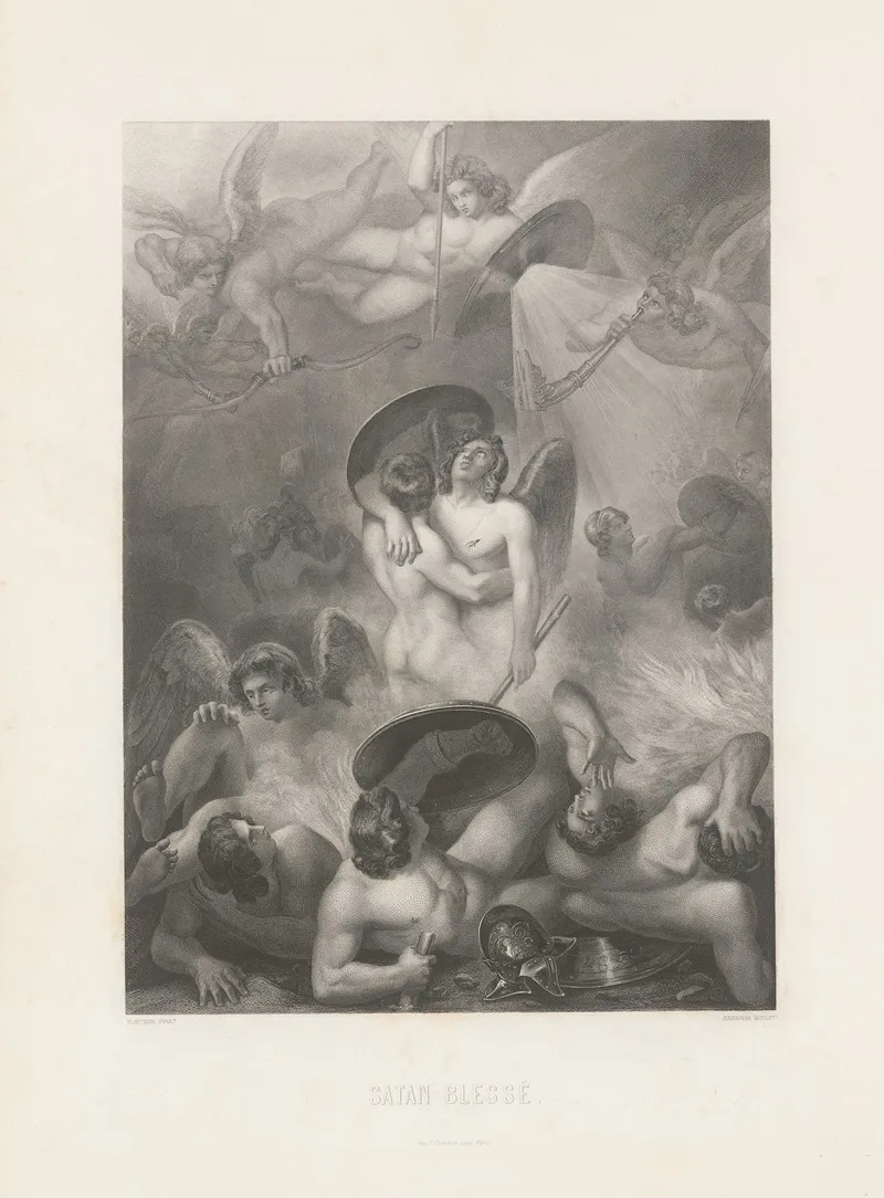 Satan Blesse Wall Art by Alphonse de Lamartine - High-Resolution Digital Print