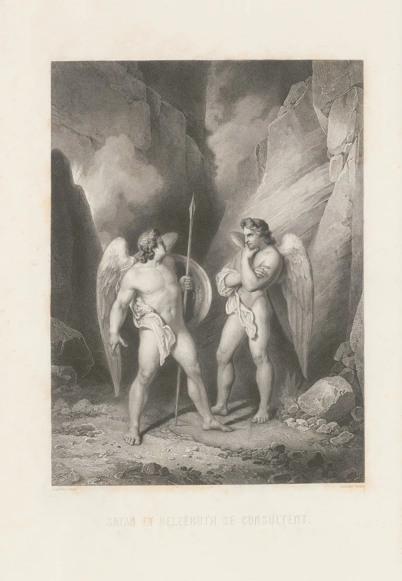 Satan Et Belzebuth Se Consultent Wall Art by Alphonse de Lamartine - High-Resolution Digital Print