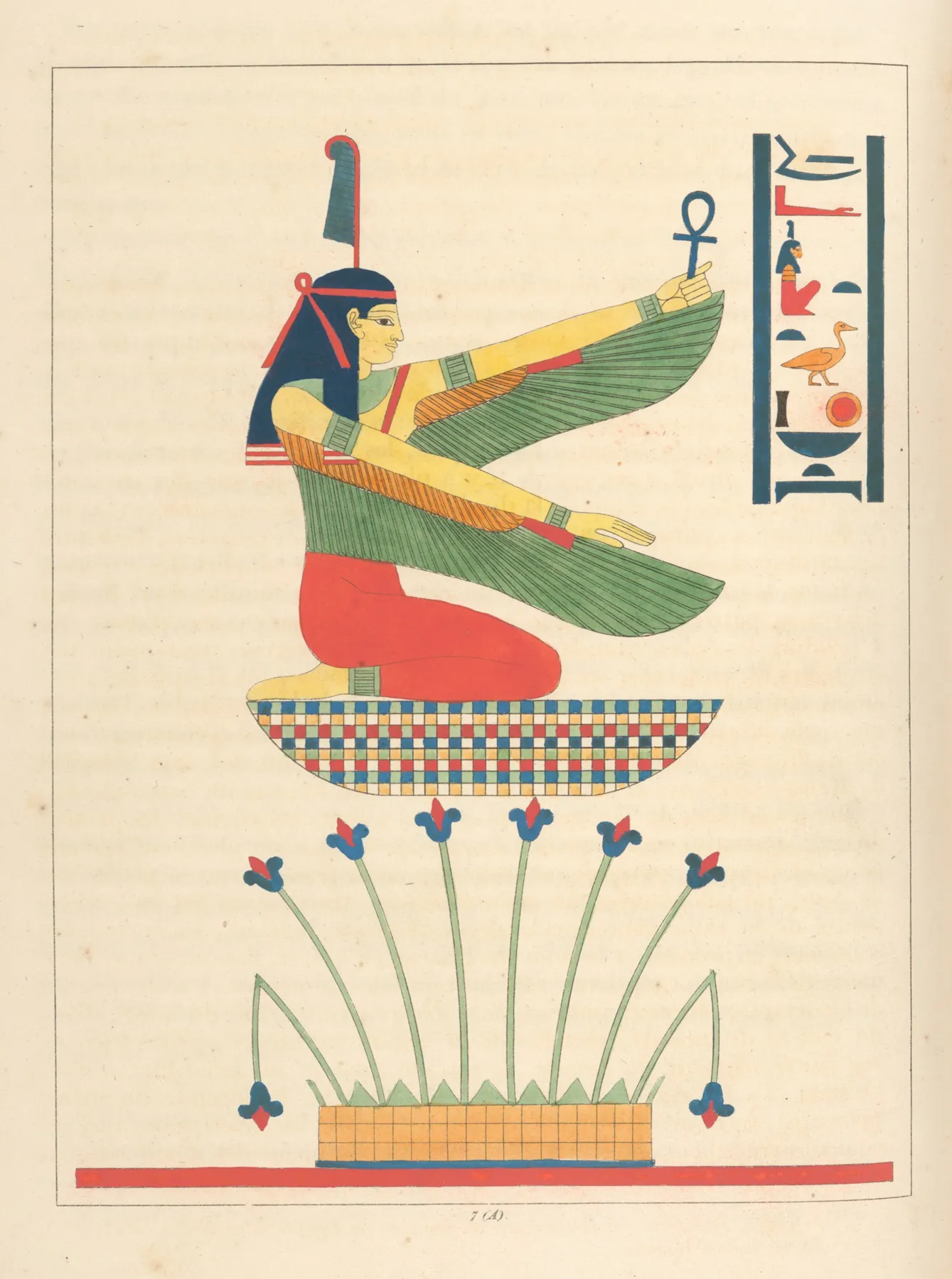 Sate Presidant A La Region Inferieure La Junon Egyptienne Wall Art by Léon-Jean-Joseph Dubois - High-Resolution Digital Print