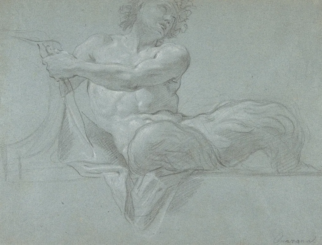 Satyr Reclining On A Ledge Facing Right