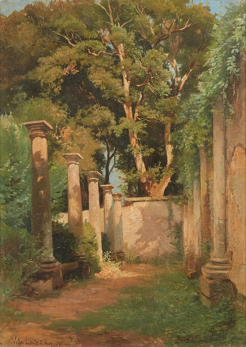 Saulen Im Park Der Villa Lante In Bagnaia Wall Art by Edmund Friedrich Kanoldt - High-Resolution Digital Print