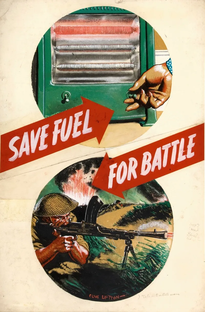 Save Fuel For Battle Wall Art by Clive Uptton - High-Resolution Digital Print