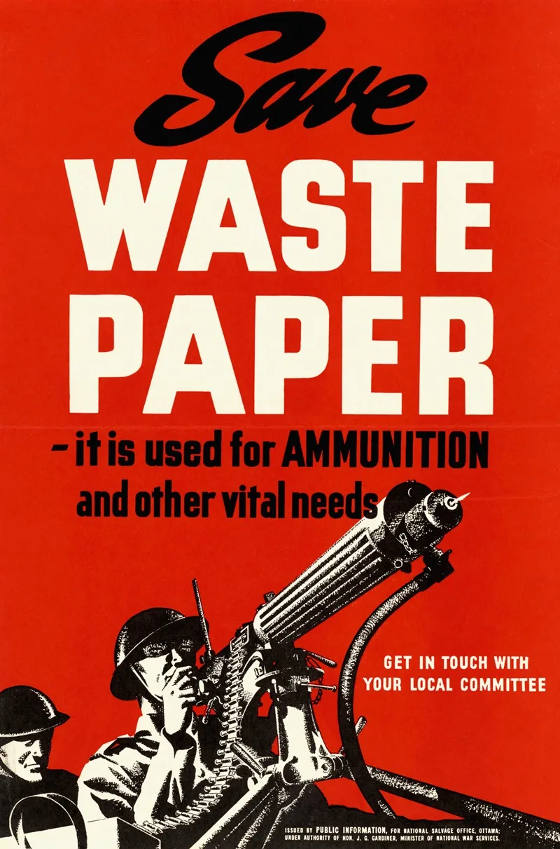 Save Waste Paper Wall Art by Anonymous - High-Resolution Digital Print