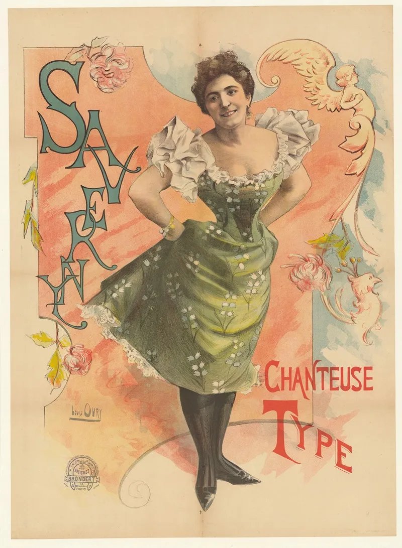 Saverny Chanteuse Type Wall Art by Louis Oury - High-Resolution Digital Print