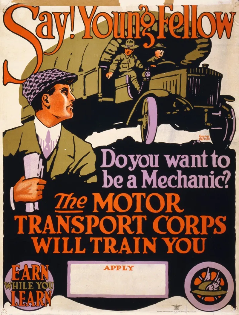 Say Young Fellow Do You Want To Be A Mechanic Wall Art by George Carlson - High-Resolution Digital Print