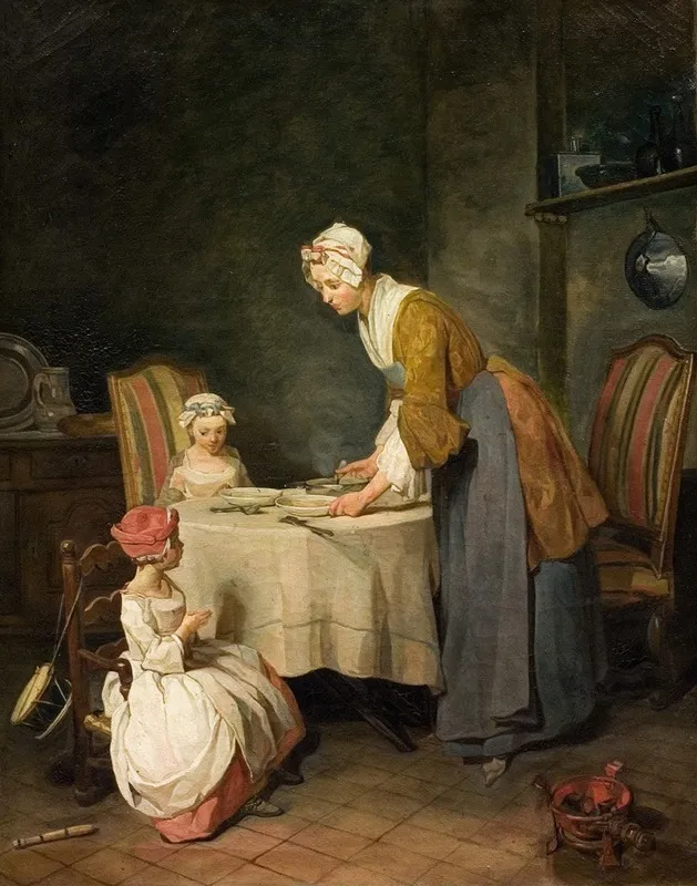Saying Grace 2 Wall Art by Jean Siméon Chardin - High-Resolution Digital Print