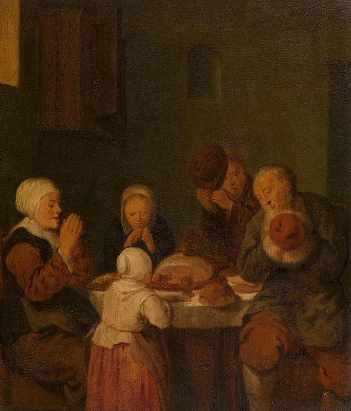 Saying Grace 7 Wall Art by Jan Miense Molenaer - High-Resolution Digital Print