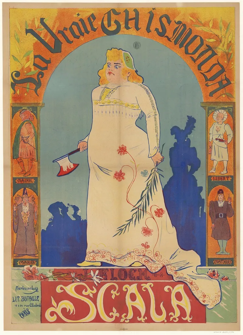Scala La Vraie Ghismonda Wall Art by Lith. G. Bataille - High-Resolution Digital Print