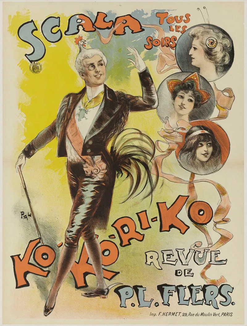 Scala Tous Les Soirs Ko Ko Ri Ko Wall Art by Pal (Jean de Paleologue) - High-Resolution Digital Print