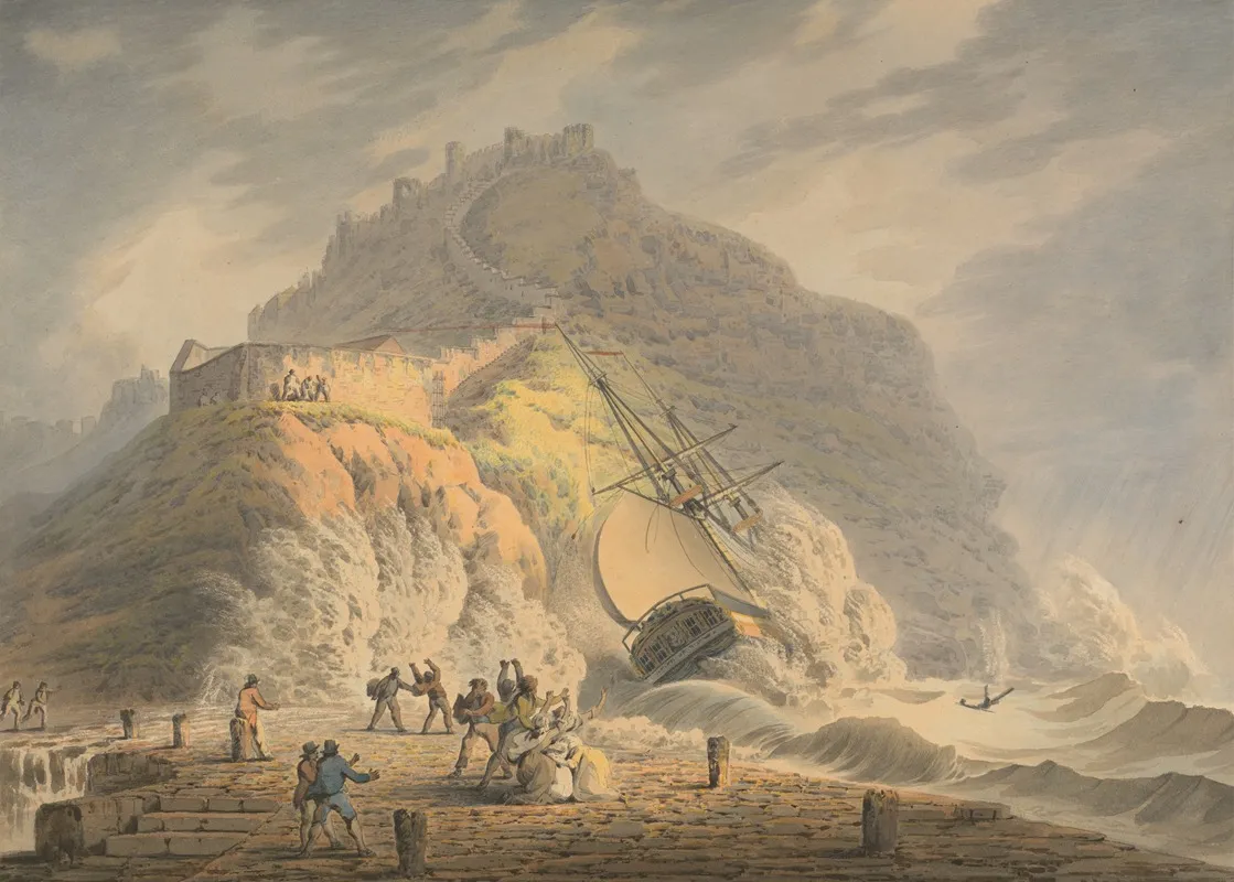 Scarborough Shipwreck At The Foot Of The Castle Cliff