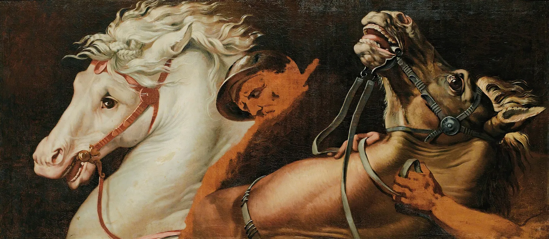 Scared Horses After Raffaello Wall Art by Jean-Baptiste Auguste Vinchon - High-Resolution Digital Print