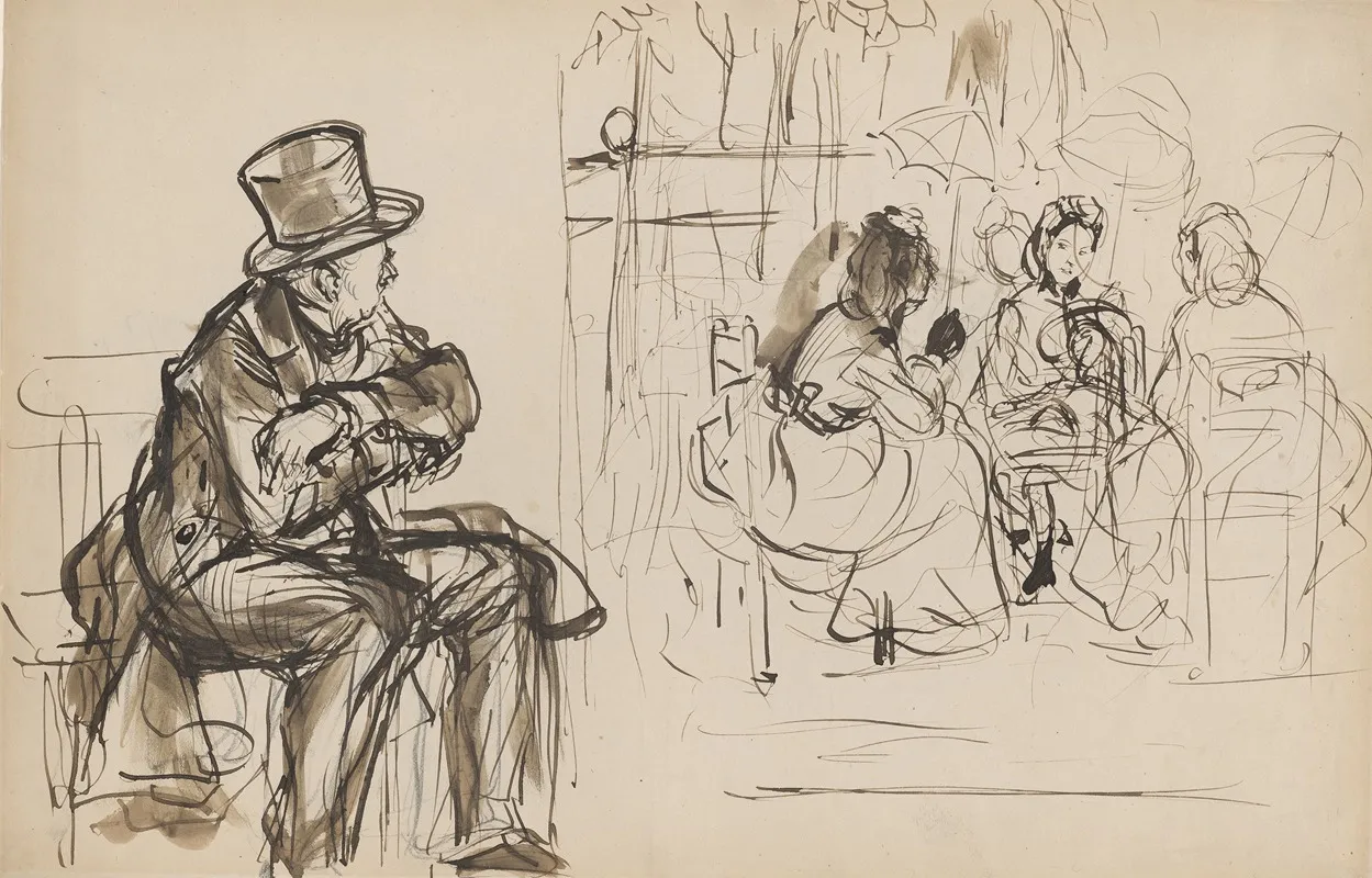 Scene At A Paris Cafe