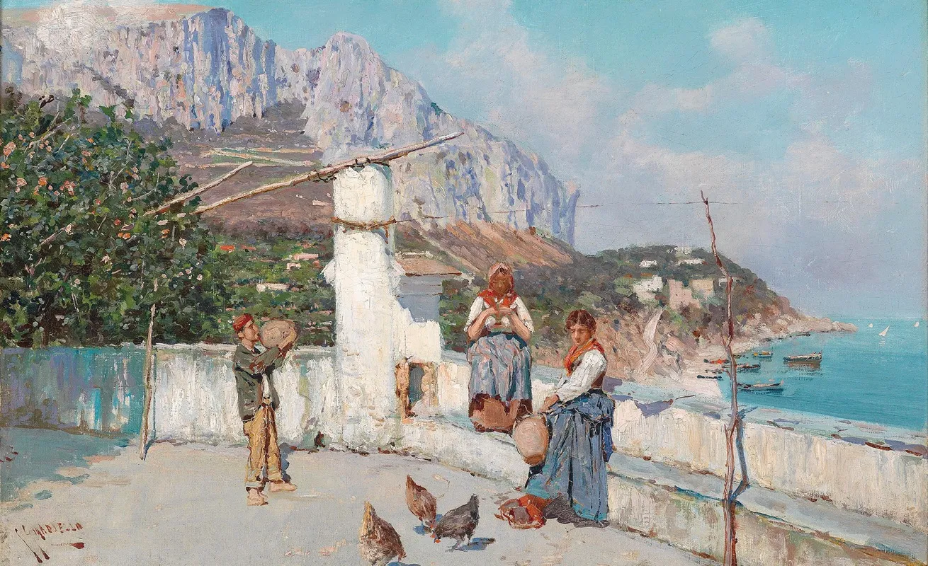 Scene Da Capri Wall Art by Giuseppe Giardiello - High-Resolution Digital Print