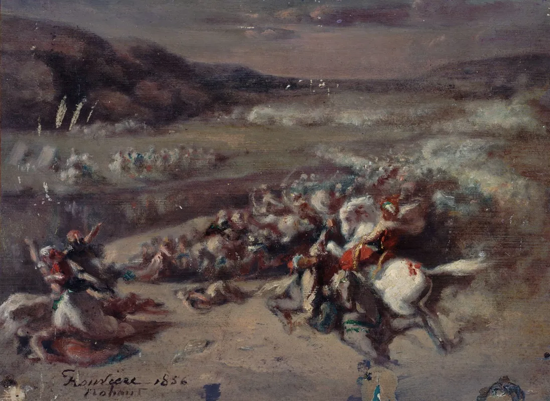 Scene De Bataille Wall Art by Philibert Rouvière - High-Resolution Digital Print
