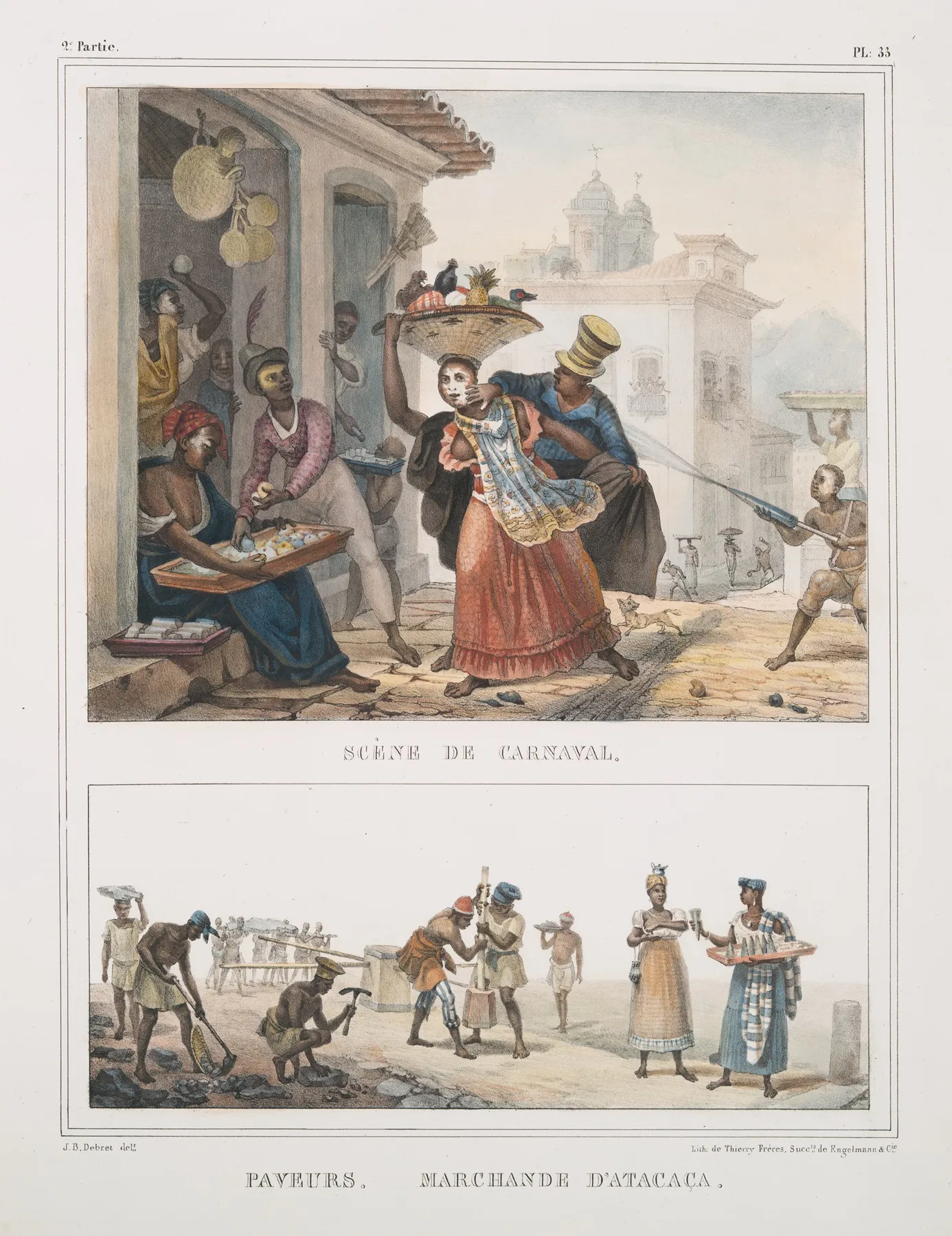 Scene De Carnaval Paveurs Marchande Datacaca