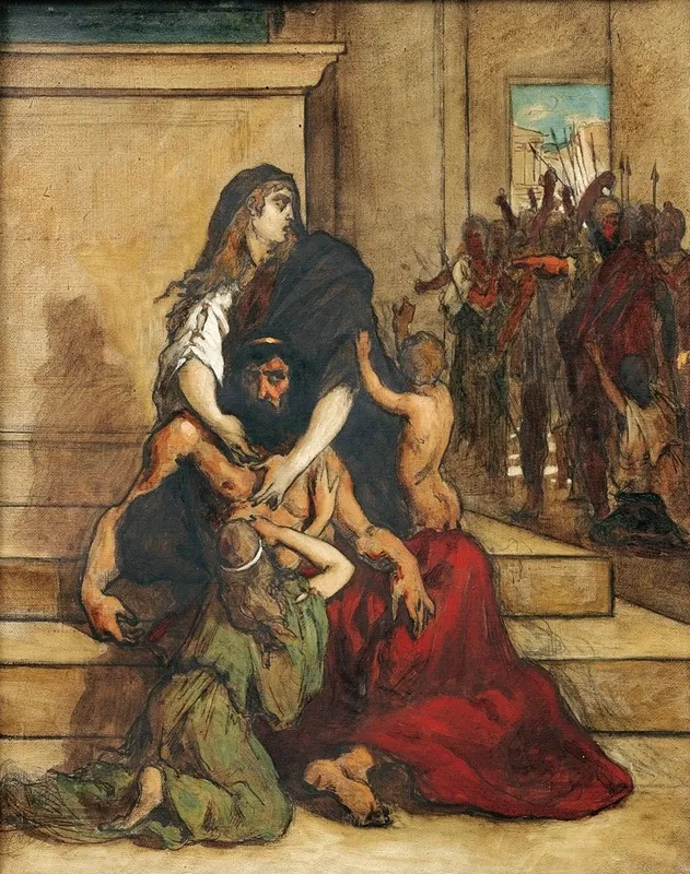 Scene De La Guerre De Troie