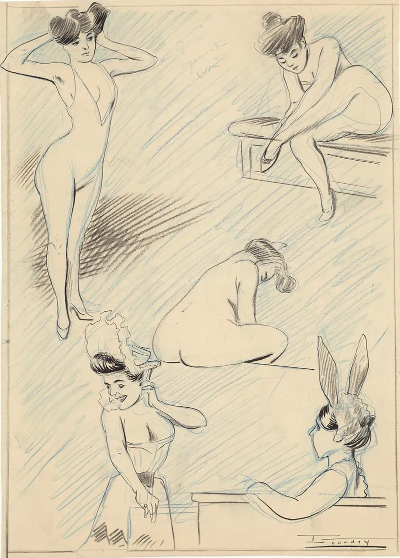 Scene De Music Hall Danseuse Au Repos