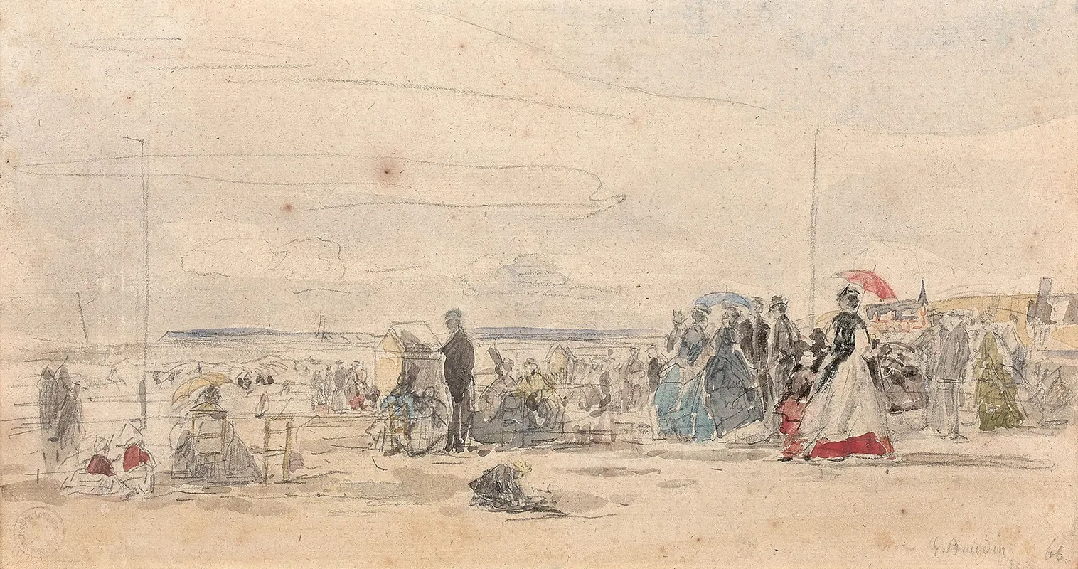 Scene De Plage A Deauville