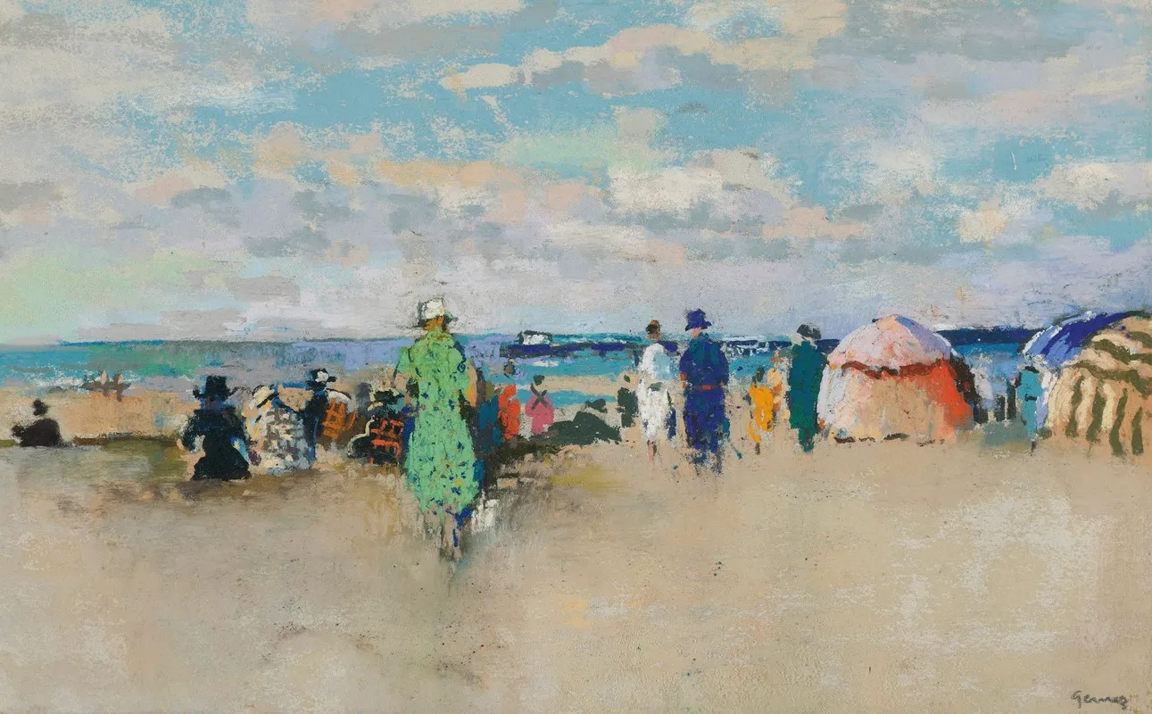 Scene De Plage Trouville