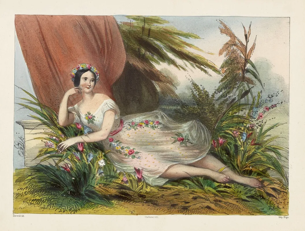 Scene Des Fleurs Mlle Taglioni