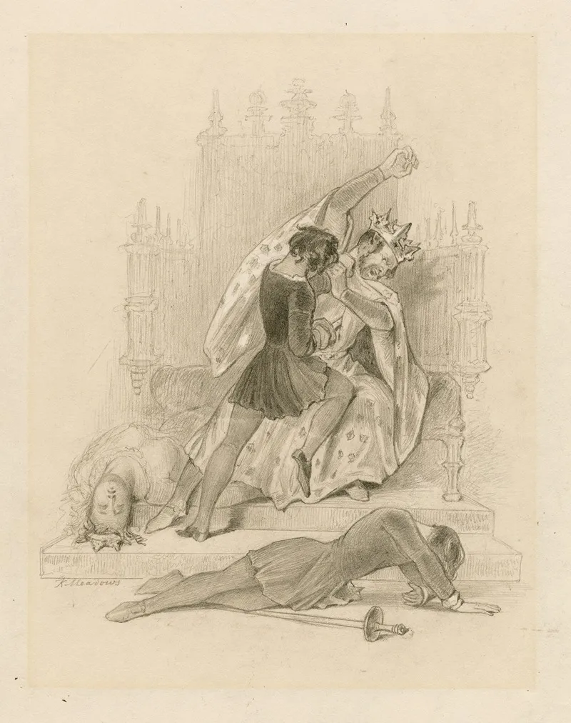Scene From Hamlet 4 Wall Art by Joseph Kenny Meadows - High-Resolution Digital Print