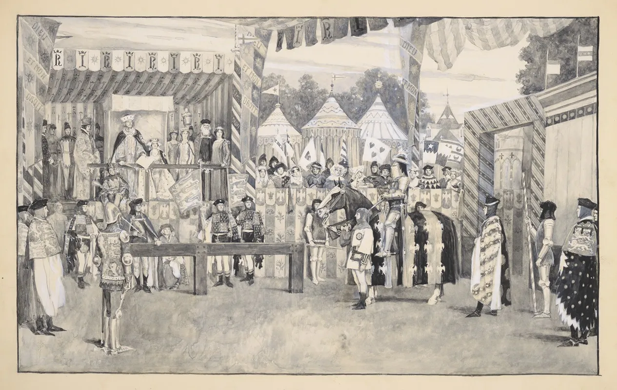 Scene From King Richard Ii I 3 King Richard Marshall Ask Yonder Knight In Arms Both Who He Is And Why He Cometh Hither Thus Plated In Habiliments Of War Wall Art by John Jellicoe - High-Resolution Digital Print