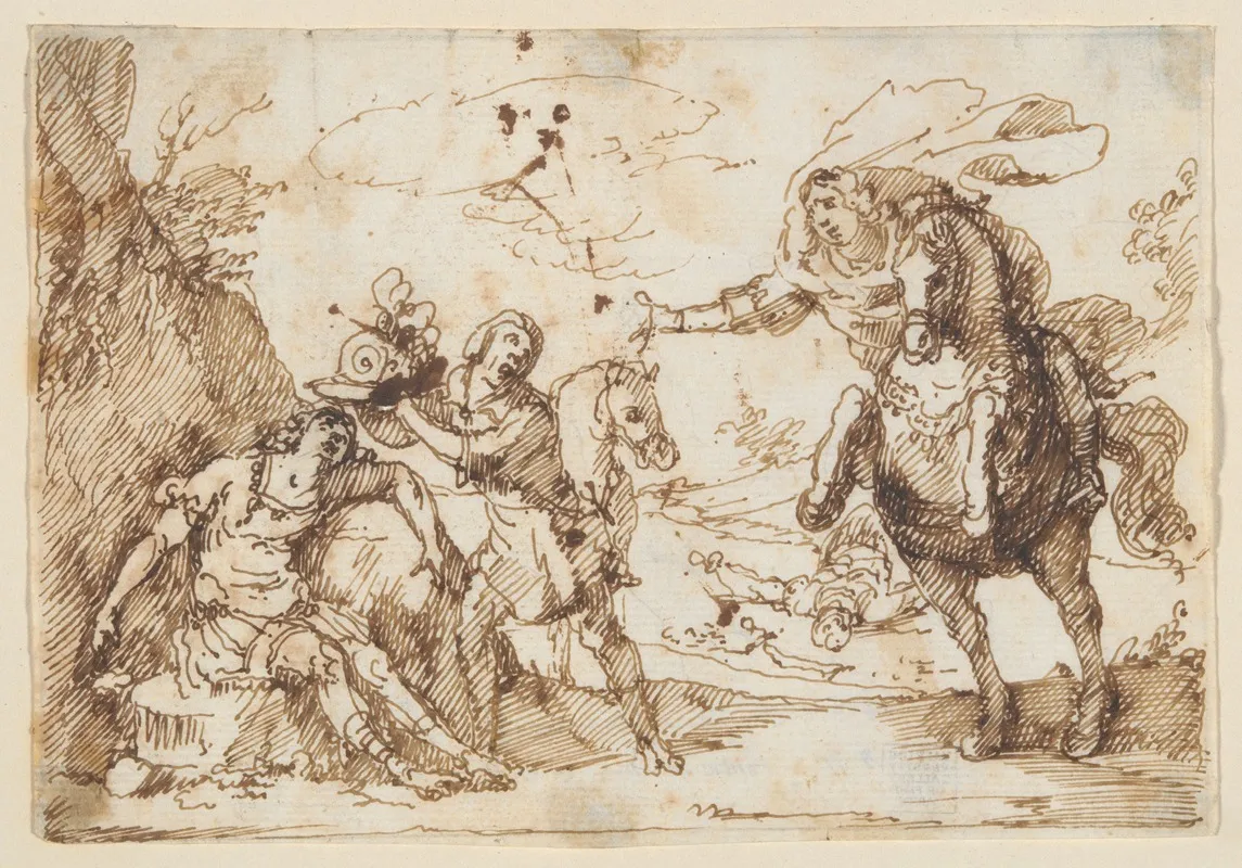 Scene From Tassos Gerusalemme Liberata Wall Art by Francesco Allegrini - High-Resolution Digital Print
