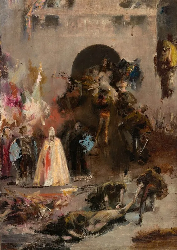 Scene From The Spanish Inquisition Wall Art by Henri Regnault - High-Resolution Digital Print
