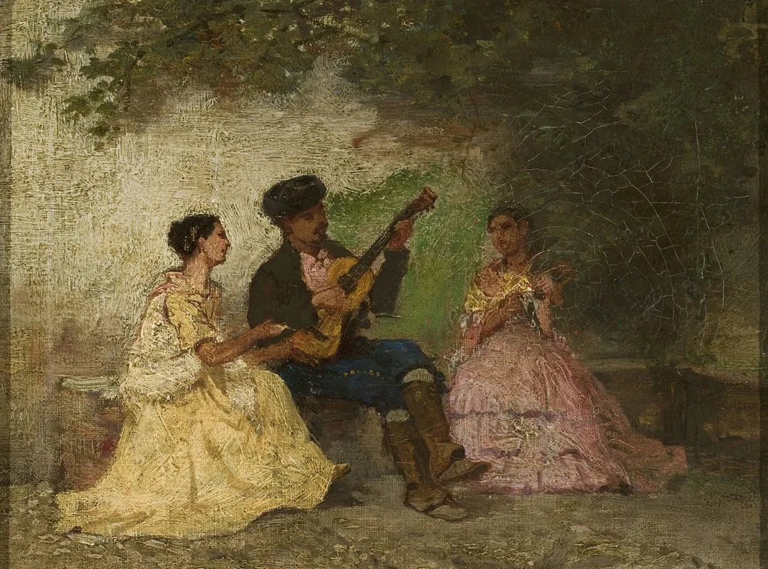 Scene In A Park Wall Art by Marius van der Maarel - High-Resolution Digital Print