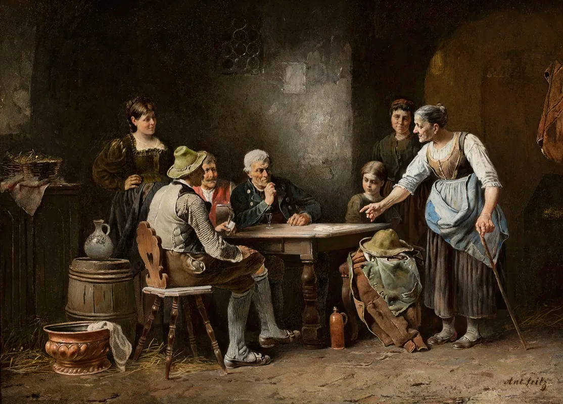 Scene In A Tavern 2 Wall Art by Anton Seitz - High-Resolution Digital Print