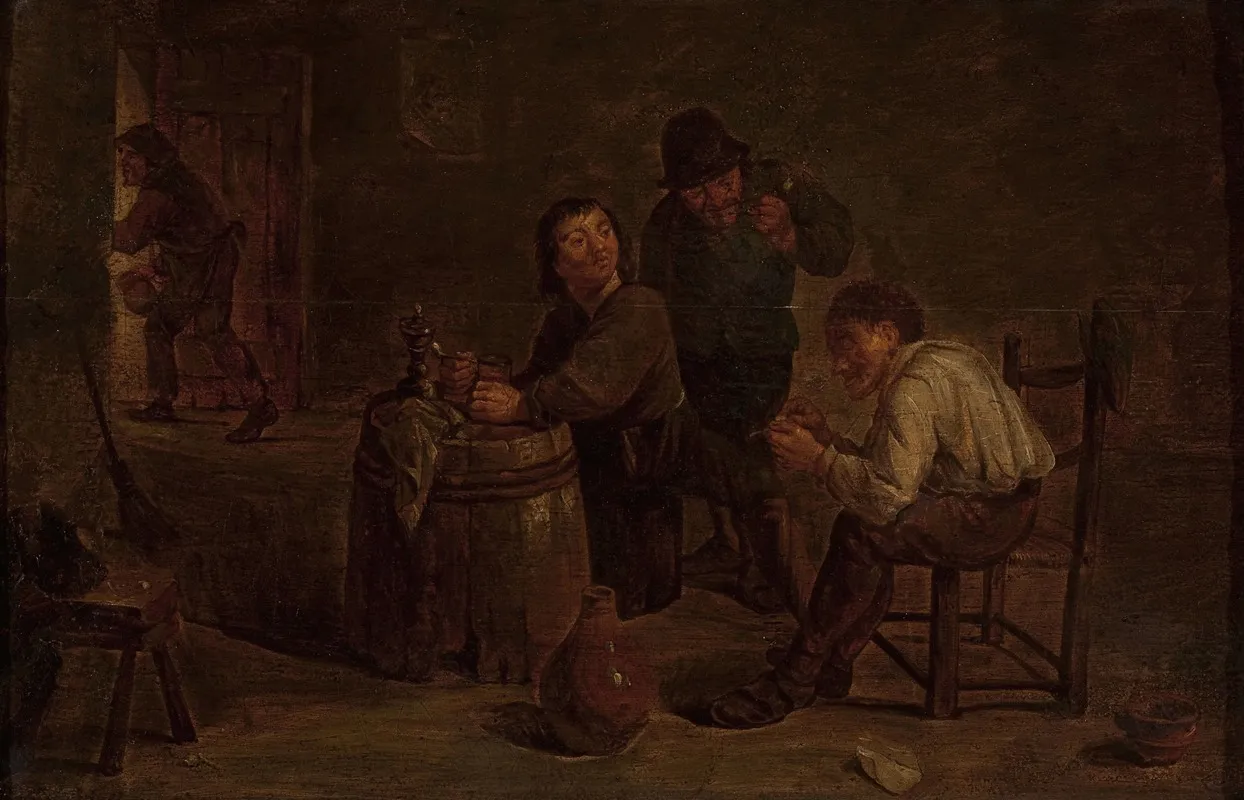 Scene In A Tavern 4 Wall Art by Mattheus van Helmont - High-Resolution Digital Print