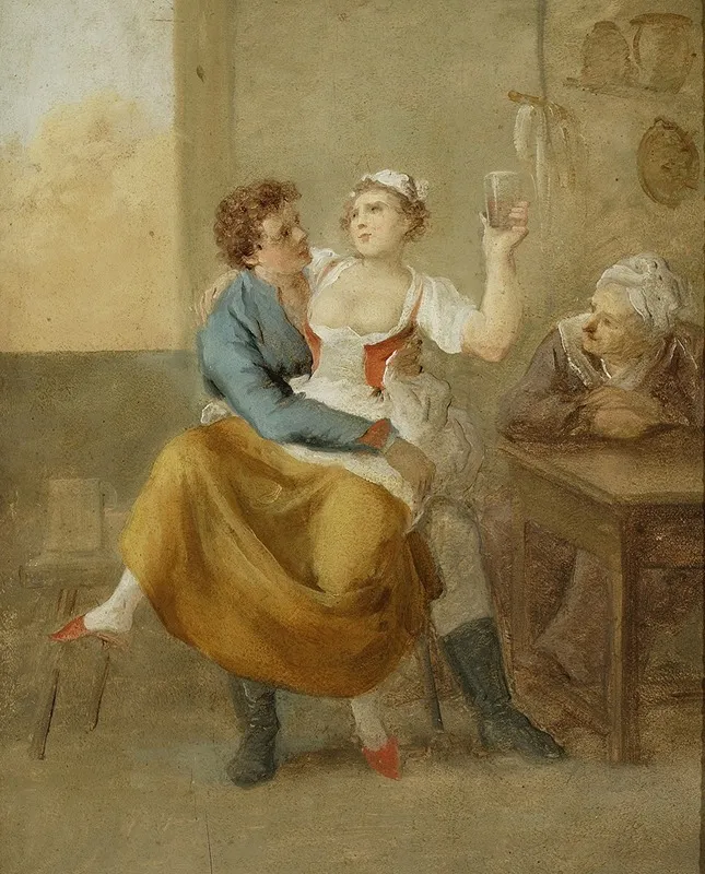 Scene In A Tavern Wall Art by Aleksander Orłowski - High-Resolution Digital Print