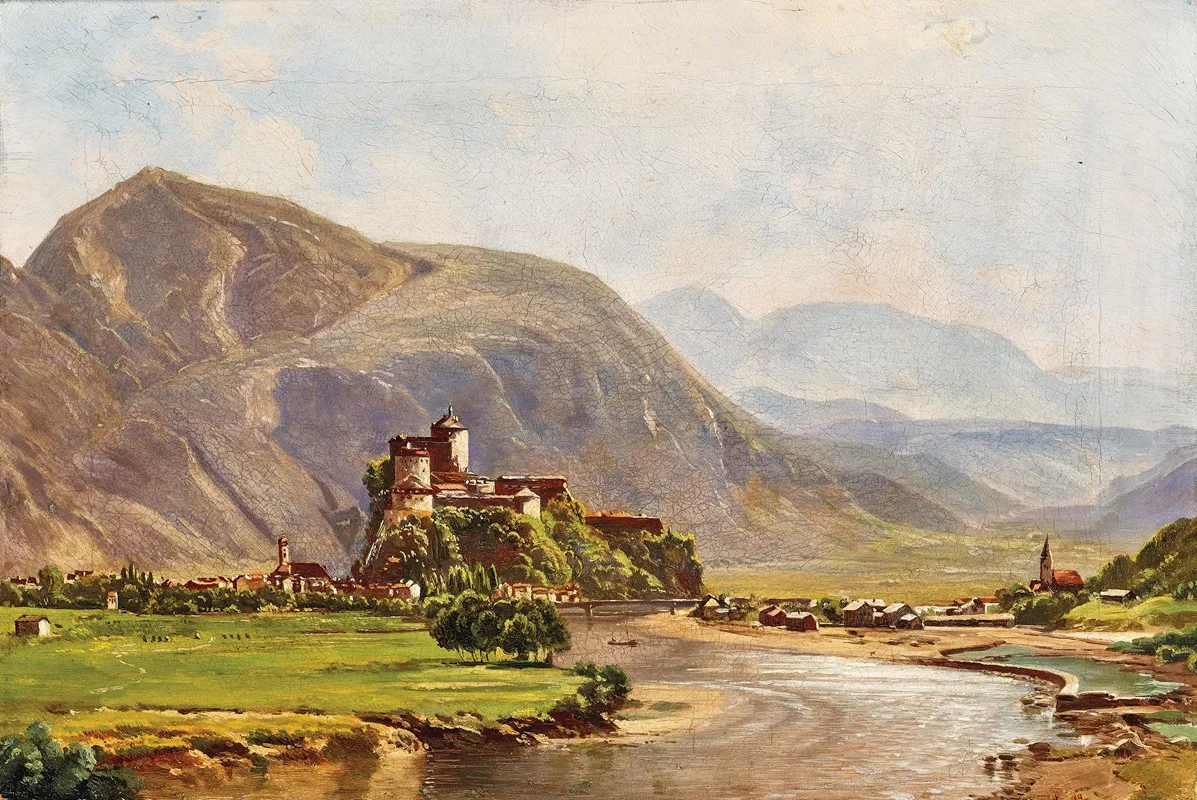 Scene In Kufstein Wall Art by Ludwig Skell - High-Resolution Digital Print