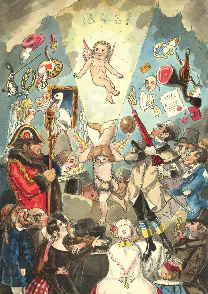 Scene Mit Staberl 3 Wall Art by Johann Peter Lyser - High-Resolution Digital Print