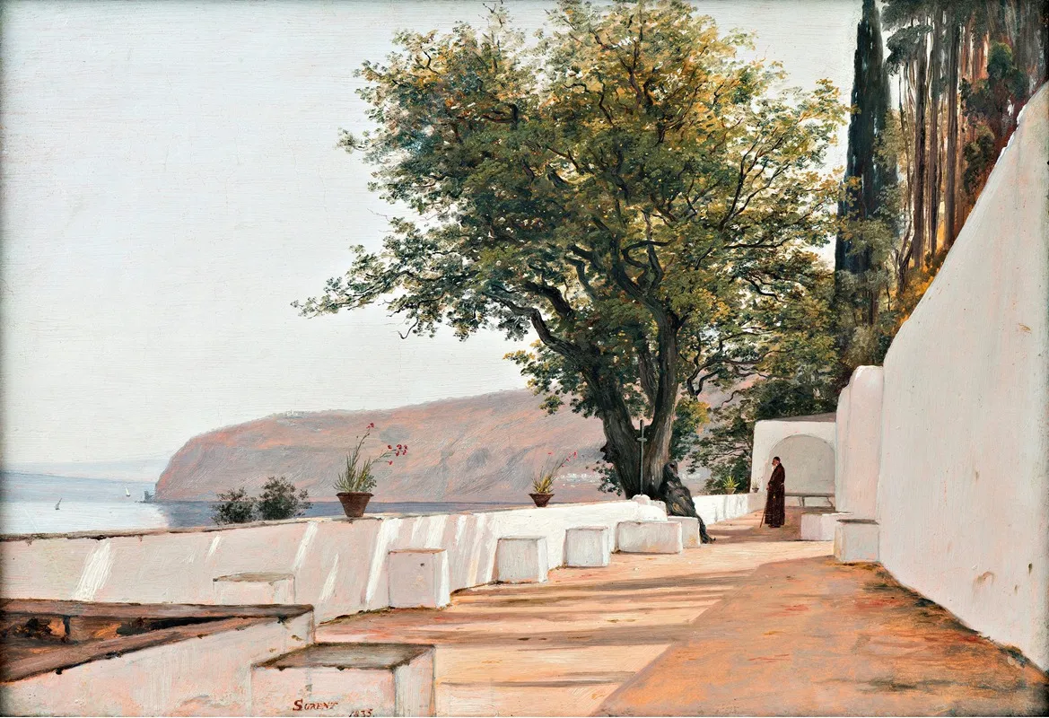 Scene Near Sorrento Overlooking The Sea