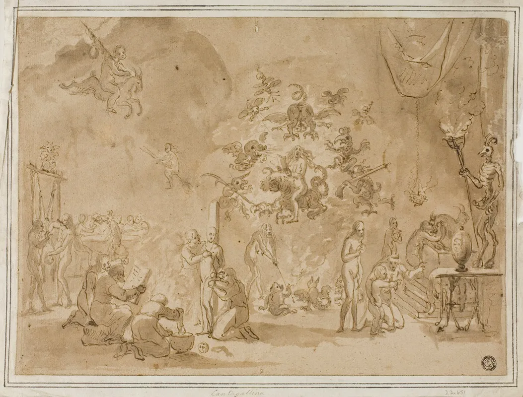 Scene Of Witchcraft And Devil Worship