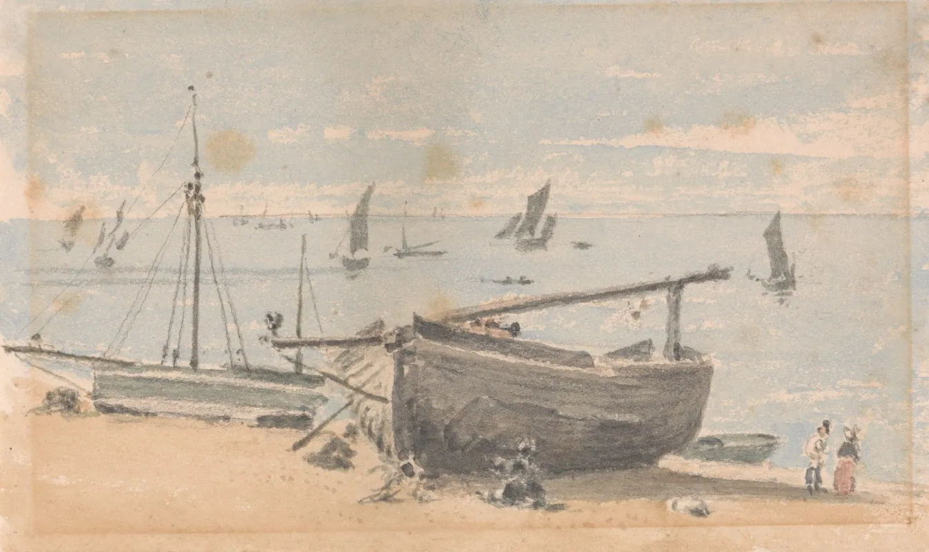 Scene On Brighton Beach Wall Art by Agostino Aglio - High-Resolution Digital Print