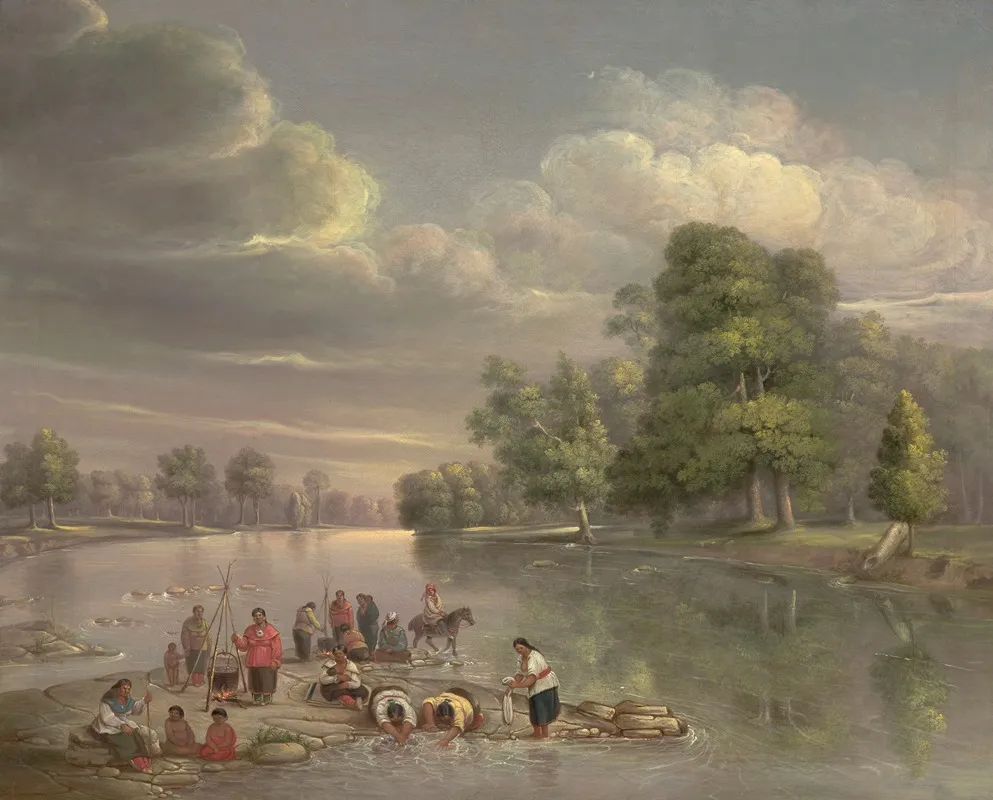 Scene On The Wabash Wall Art by George Winter - High-Resolution Digital Print
